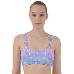 Vintage Pastel Mandala White Line Them Up Sports Bra by snowwhitegirl