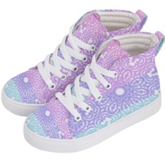 Vintage Pastel Mandala White Kids  Hi-top Skate Sneakers by snowwhitegirl