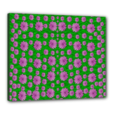 Bloom In Peace And Love Canvas 24  X 20  (stretched) by pepitasart