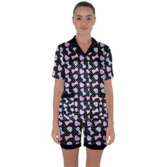 Brand Whore Satin Short Sleeve Pyjamas Set by Starglazed