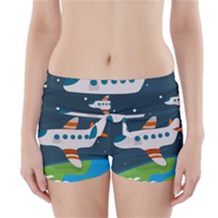 Plane Aircraft Flight Boyleg Bikini Wrap Bottoms by Simbadda