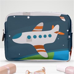 Plane Aircraft Flight Make Up Pouch (medium) by Simbadda