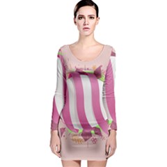 Easter Egg Colorful Spring Color Long Sleeve Bodycon Dress by Simbadda