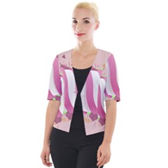 Easter Egg Colorful Spring Color Cropped Button Cardigan by Simbadda