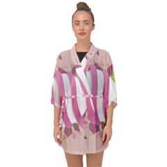 Easter Egg Colorful Spring Color Half Sleeve Chiffon Kimono by Simbadda