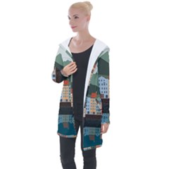 Traveling Travel Tourism Vacation Longline Hooded Cardigan by Simbadda