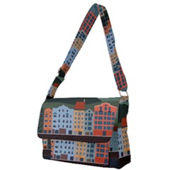 Traveling Travel Tourism Vacation Full Print Messenger Bag by Simbadda