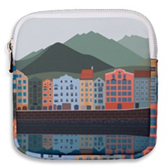 Traveling Travel Tourism Vacation Mini Square Pouch by Simbadda