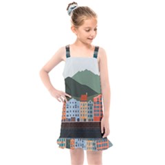 Traveling Travel Tourism Vacation Kids  Overall Dress by Simbadda