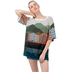 Traveling Travel Tourism Vacation Oversized Chiffon Top