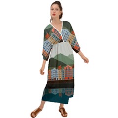 Traveling Travel Tourism Vacation Grecian Style  Maxi Dress