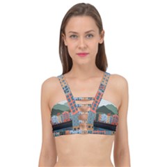 Traveling Travel Tourism Vacation Cage Up Bikini Top