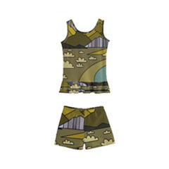 Travel Destination Landscape Nature Kids  Boyleg Swimsuit by Simbadda