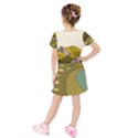 Travel Destination Landscape Nature Kids  Short Sleeve Velvet Dress View2