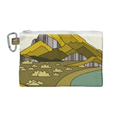 Travel Destination Landscape Nature Canvas Cosmetic Bag (medium) by Simbadda