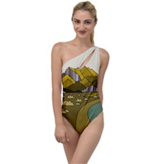 Travel Destination Landscape Nature To One Side Swimsuit by Simbadda