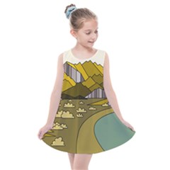 Travel Destination Landscape Nature Kids  Summer Dress by Simbadda