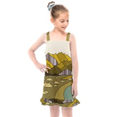 Travel Destination Landscape Nature Kids  Overall Dress by Simbadda