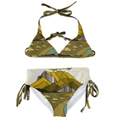 Travel Destination Landscape Nature Kids  Classic Bikini Set by Simbadda