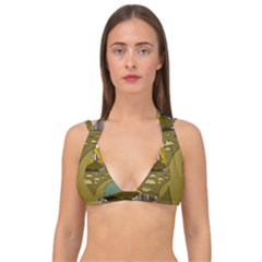 Travel Destination Landscape Nature Double Strap Halter Bikini Top