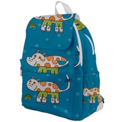 Paint Kitten Cats Cat Cute Paw Top Flap Backpack