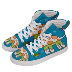 Paint Kitten Cats Cat Cute Paw Women s Hi-top Skate Sneakers by Simbadda