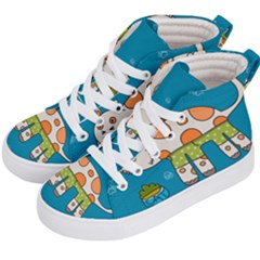 Paint Kitten Cats Cat Cute Paw Kids  Hi-top Skate Sneakers by Simbadda