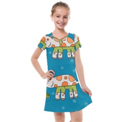 Paint Kitten Cats Cat Cute Paw Kids  Cross Web Dress by Simbadda