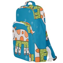 Paint Kitten Cats Cat Cute Paw Double Compartment Backpack by Simbadda