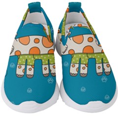 Paint Kitten Cats Cat Cute Paw Kids  Slip On Sneakers by Simbadda