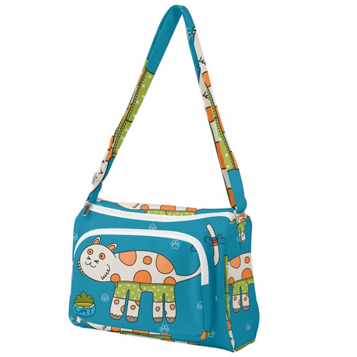 Paint Kitten Cats Cat Cute Paw Front Pocket Crossbody Bag