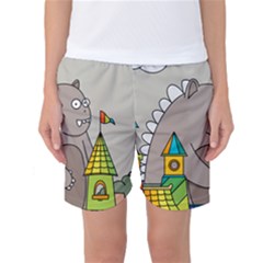 Kids Drawing Children Artwork Art Women s Basketball Shorts by Simbadda