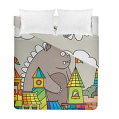 Kids Drawing Children Artwork Art Duvet Cover Double Side (full/ Double Size) by Simbadda