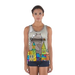 Kids Drawing Children Artwork Art Sport Tank Top  by Simbadda