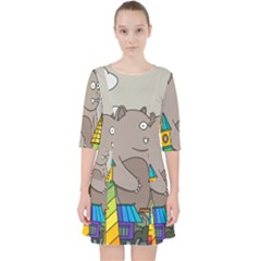 Kids Drawing Children Artwork Art Pocket Dress by Simbadda