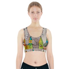 Kids Drawing Children Artwork Art Sports Bra With Pocket by Simbadda