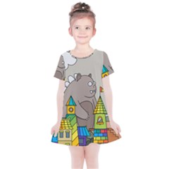 Kids Drawing Children Artwork Art Kids  Simple Cotton Dress by Simbadda