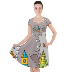 Kids Drawing Children Artwork Art Cap Sleeve Midi Dress by Simbadda