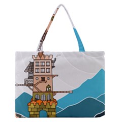 Art Artwork Drawing Painting Zipper Medium Tote Bag by Simbadda