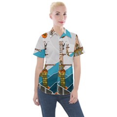 Art Artwork Drawing Painting Women s Short Sleeve Pocket Shirt