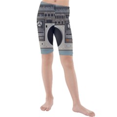 Radio Cassette Speaker Sound Audio Kids  Mid Length Swim Shorts by Simbadda