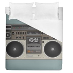 Radio Cassette Speaker Sound Audio Duvet Cover (queen Size) by Simbadda