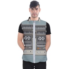 Radio Cassette Speaker Sound Audio Men s Puffer Vest by Simbadda