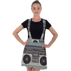 Radio Cassette Speaker Sound Audio Velvet Suspender Skater Skirt by Simbadda