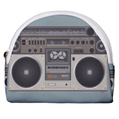 Radio Cassette Speaker Sound Audio Horseshoe Style Canvas Pouch by Simbadda