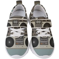 Radio Cassette Speaker Sound Audio Kids  Velcro Strap Shoes by Simbadda