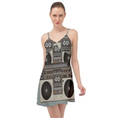 Radio Cassette Speaker Sound Audio Summer Time Chiffon Dress by Simbadda