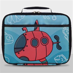 Dive Scuba Ocean Sea Water Fish Full Print Lunch Bag by Simbadda