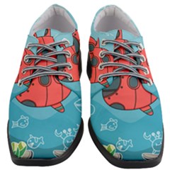 Dive Scuba Ocean Sea Water Fish Women Heeled Oxford Shoes