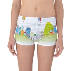 City Village Digital Home Town Reversible Boyleg Bikini Bottoms by Simbadda